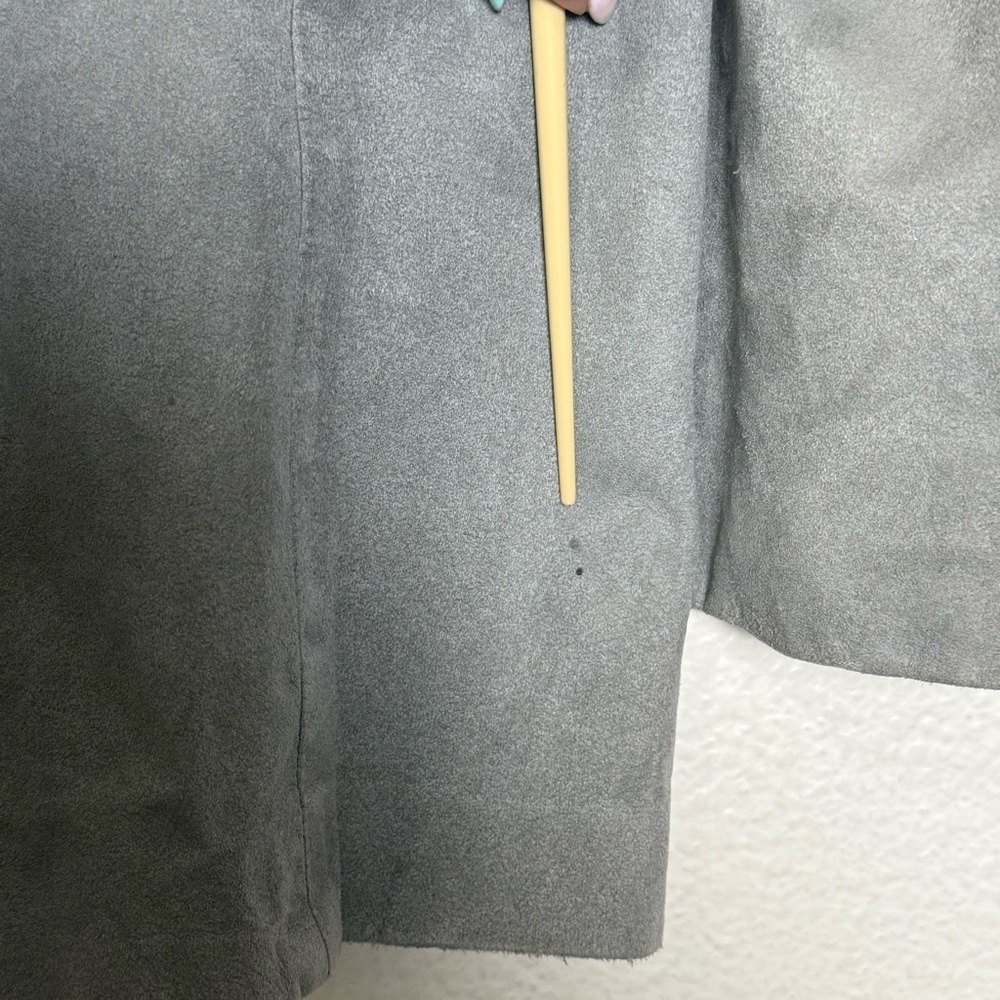 Kuppenheimer Men's Gray Prima Suede 2 Button Single Breasted Blazer Size 42 R - Picture 7 of 7
